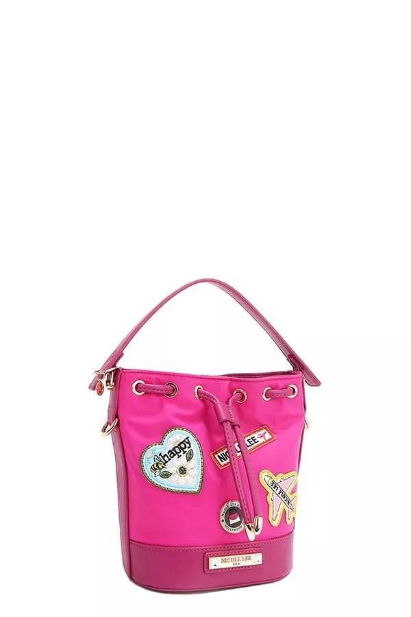 Nicole Lee USA Color Patch Bucket Bag - Designer Crossbody Bag - Fashions Envy