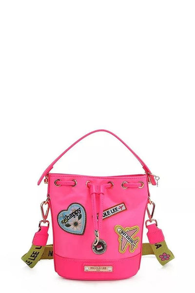 Nicole Lee USA Color Patch Bucket Bag - Designer Crossbody Bag - Fashions Envy