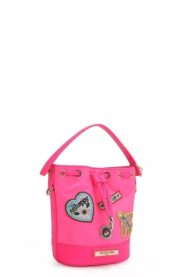 Nicole Lee USA Color Patch Bucket Bag - Designer Crossbody Bag - Fashions Envy