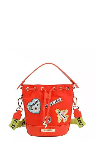 Nicole Lee USA Color Patch Bucket Bag - Designer Crossbody Bag - Fashions Envy