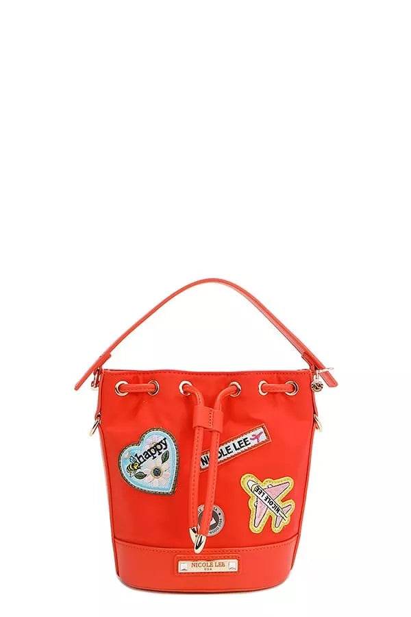 Nicole Lee USA Color Patch Bucket Bag - Designer Crossbody Bag - Fashions Envy