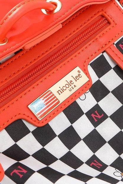 Nicole Lee USA Color Patch Bucket Bag - Designer Crossbody Bag - Fashions Envy