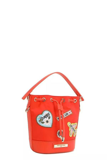 Nicole Lee USA Color Patch Bucket Bag - Designer Crossbody Bag - Fashions Envy