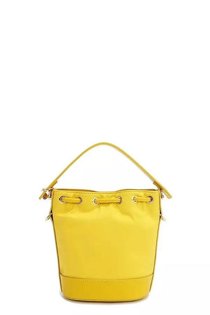 Nicole Lee USA Color Patch Bucket Bag - Designer Crossbody Bag - Fashions Envy
