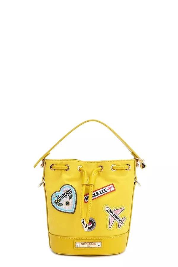 Nicole Lee USA Color Patch Bucket Bag - Designer Crossbody Bag - Fashions Envy