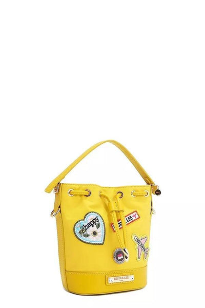 Nicole Lee USA Color Patch Bucket Bag - Designer Crossbody Bag - Fashions Envy