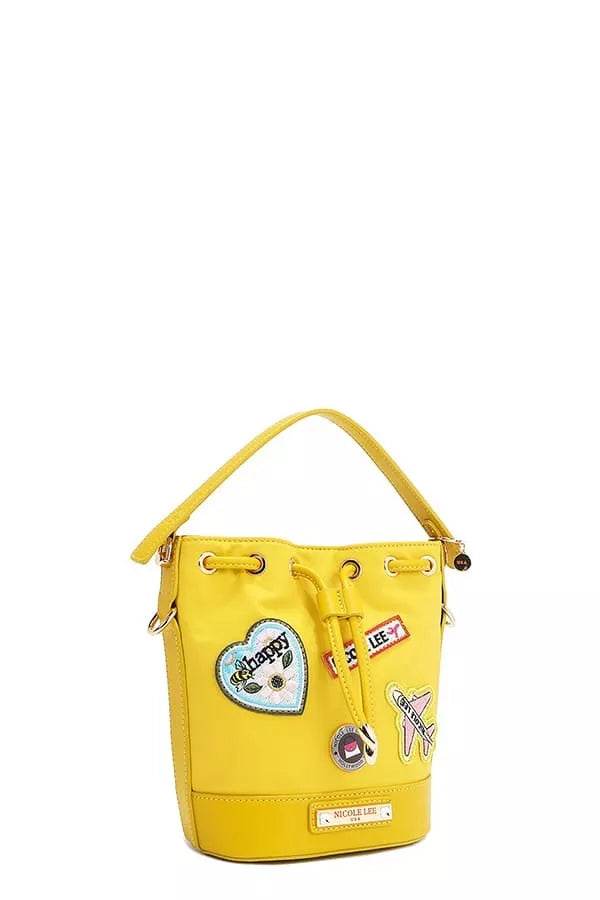 Nicole Lee USA Color Patch Bucket Bag - Designer Crossbody Bag - Fashions Envy