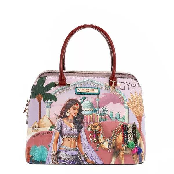 Nicole Lee USA Queen Cleopatra Dome Handbag - Egyptian Designer Bag - Fashions Envy