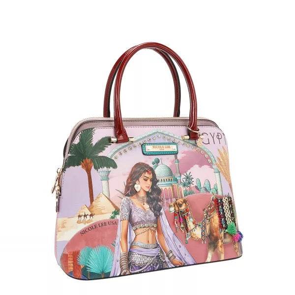Nicole Lee USA Queen Cleopatra Dome Handbag - Egyptian Designer Bag - Fashions Envy