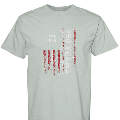 America 250 T-Shirt - Vertical Flag 250th Anniversary - Fashions Envy