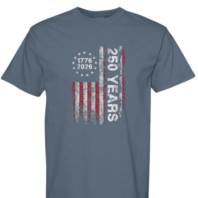 America 250 T-Shirt - Vertical Flag 250th Anniversary - Fashions Envy