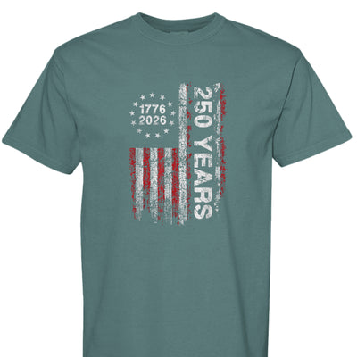 America 250 T-Shirt - Vertical Flag 250th Anniversary - Fashions Envy