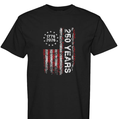 America 250 T-Shirt - Vertical Flag 250th Anniversary - Fashions Envy