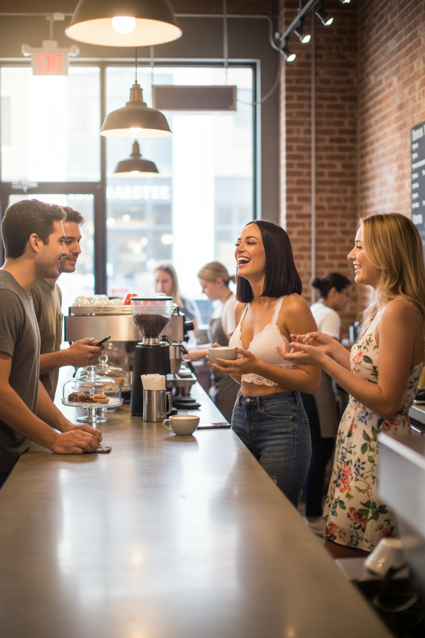 Olive Lace Crop Top Lifestyle Image - Standing