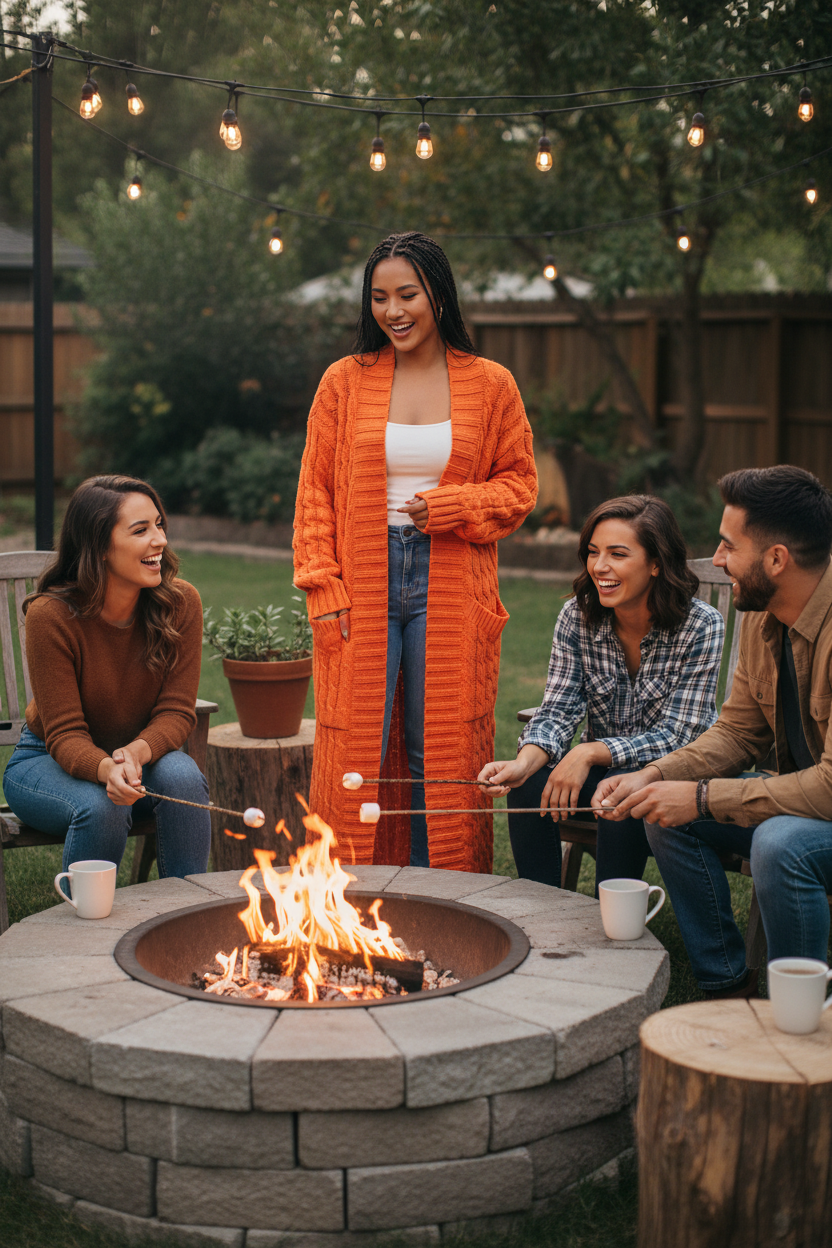 Cable Knit Cardigan - Longline Textured Pocketed Duster - Fashions Envy