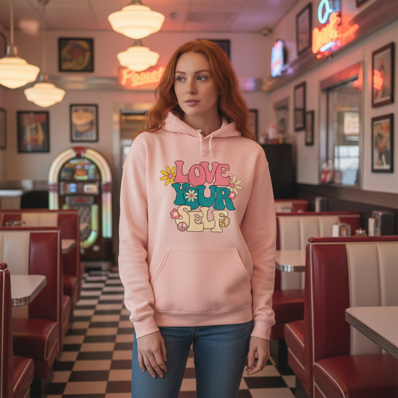 Peachy Hoodie - Retro Diner