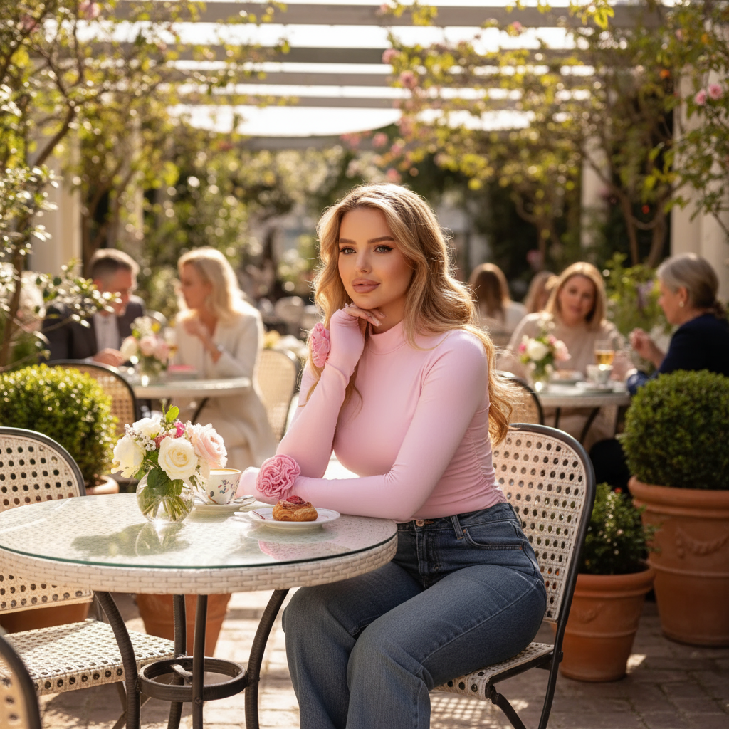 Pink Elegant Brunch Date