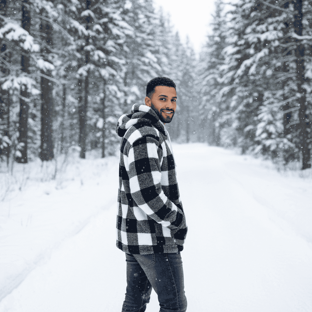 Buffalo Plaid Sherpa Hoodie - Cozy Fleece Pullover - Fashions Envy