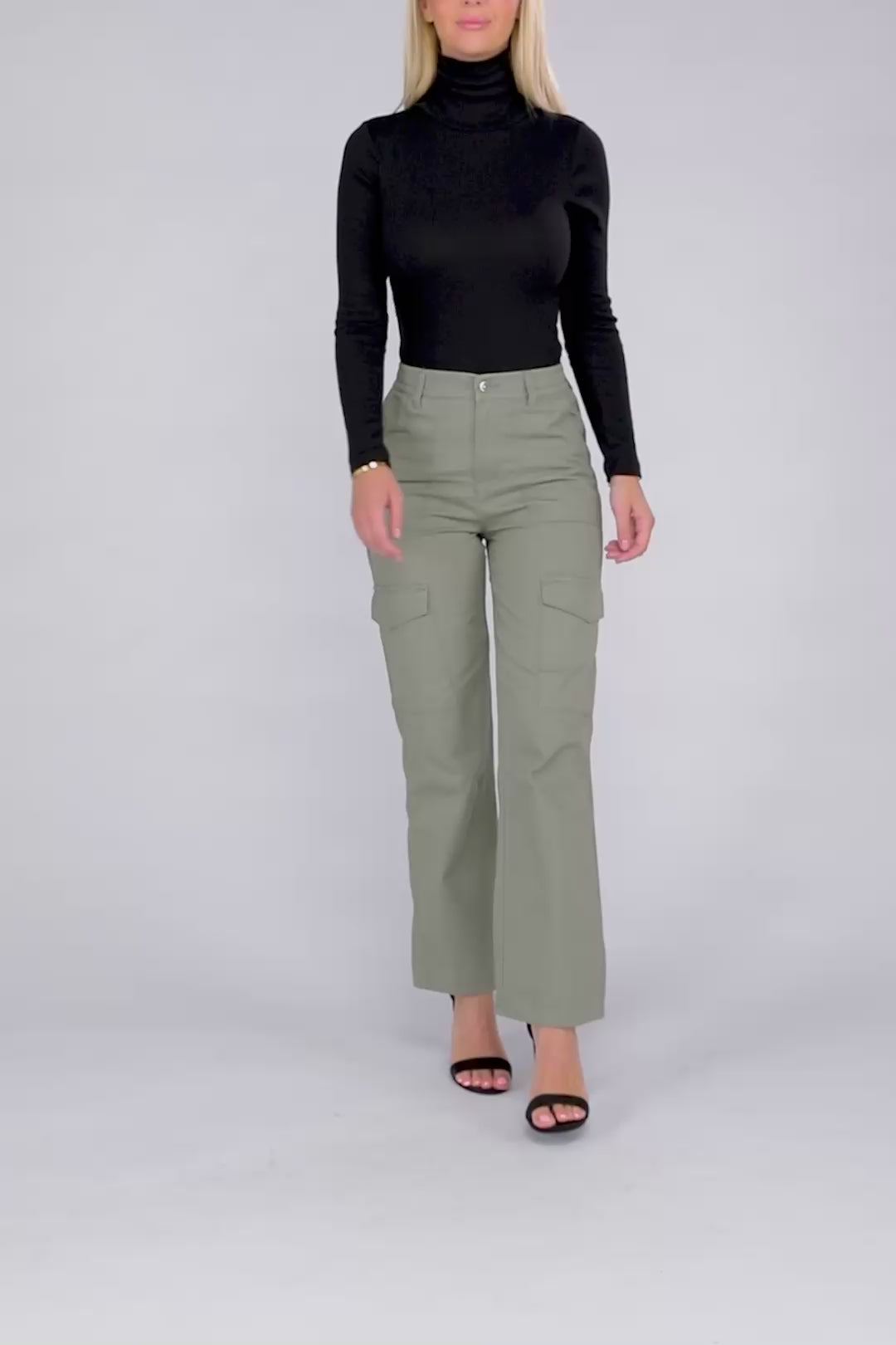 Everyday Casual Wear Elastic-Waist Cargo Pants