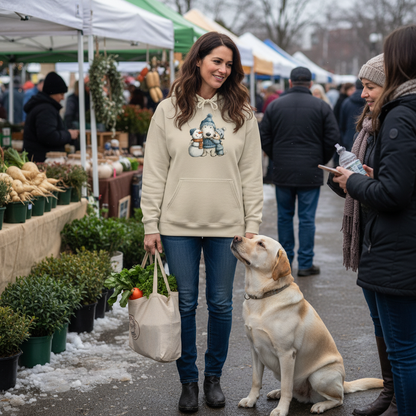 Puppy Snowman Hoodie with Dog 4