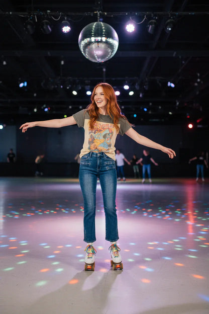 Mid Rise Skinny Crop Jeans - Tummy Control Stretch Denim - Fashions Envy