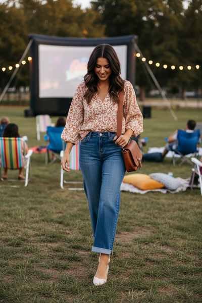 RISEN High Rise Jeans Women - Relaxed Fit Ankle Cuff - Fashions Envy