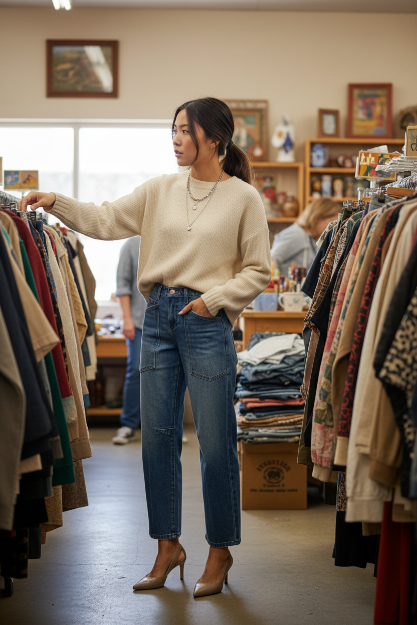 Slot 3 - Asian Woman at Thrift Store
