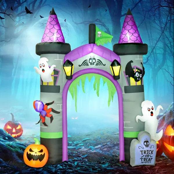 Inflatable Halloween Decoration - Giant Halloween Archway with LED Lights - Fashions Envy