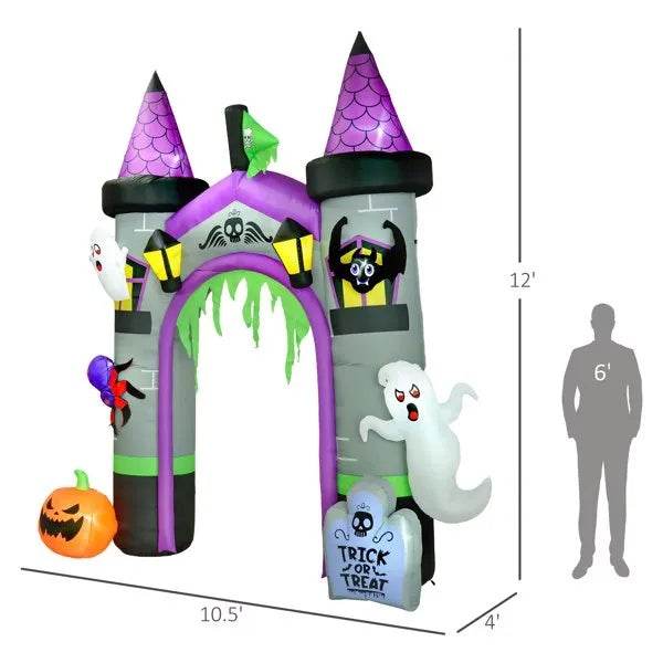 Inflatable Halloween Decoration - Giant Halloween Archway with LED Lights - Fashions Envy
