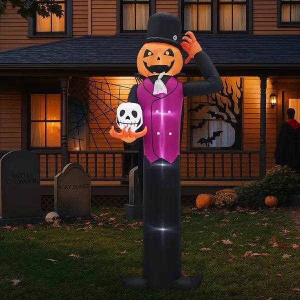 12FT Giant Halloween Inflatable Blow Up Decorations - Spooky Pumpkin Man - Fashions Envy