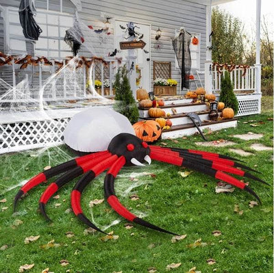 Giant Halloween Spider Inflatable - 11.8 FT LED Crawling Spider - Fashions Envy