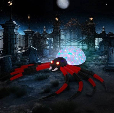 Giant Halloween Spider Inflatable - 11.8 FT LED Crawling Spider - Fashions Envy