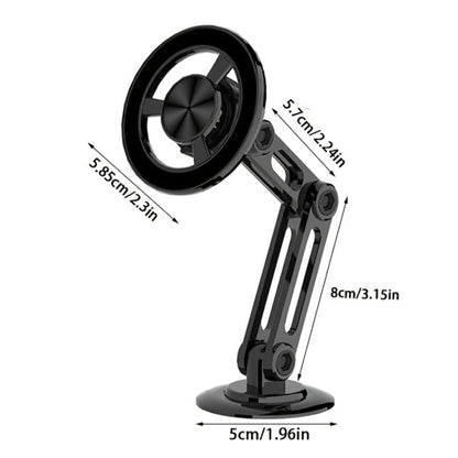 Fashions Envy Magnetic Car Phone Holder adjustable black swivel arm with circular magnetic mount