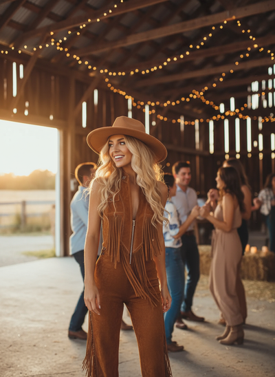 Western Fringe Jumpsuit Lifestyle 2 - Replacement