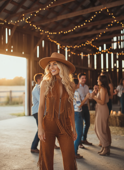 Western Fringe Jumpsuit Lifestyle 2 - Replacement