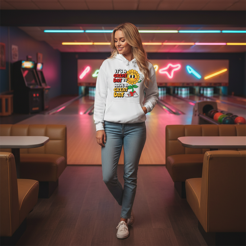 White Hoodie - Bowling Alley