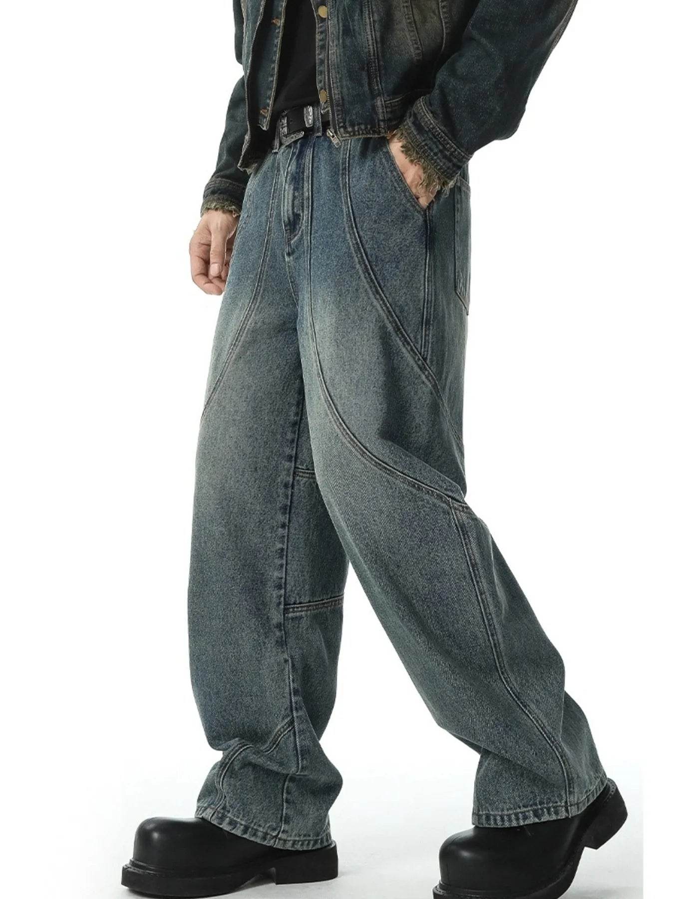 Trendsi Wide Leg Baggy Jeans in Acid Wash with a Loose Fit and Comfortable Waistband
