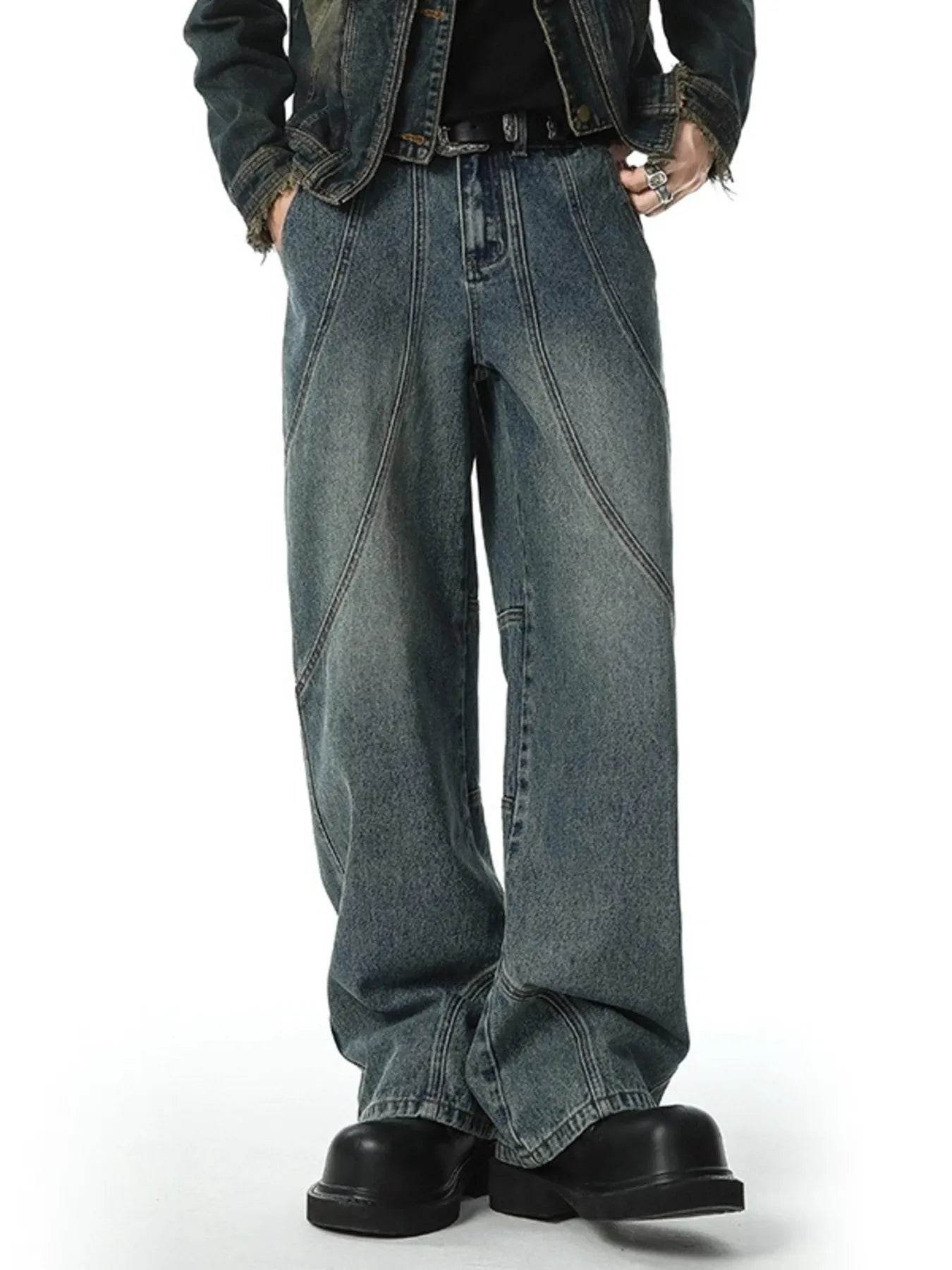 Trendsi Wide Leg Baggy Jeans in denim with a relaxed fit and stylish design for casual wear