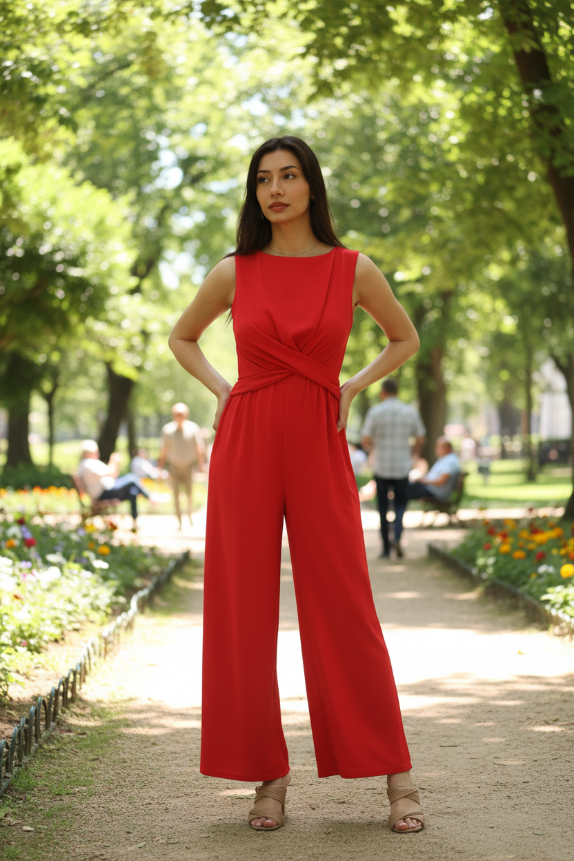 Woman at outdoor park - no beverages