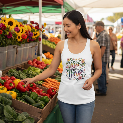 Women's White Tank Top Farmers Market