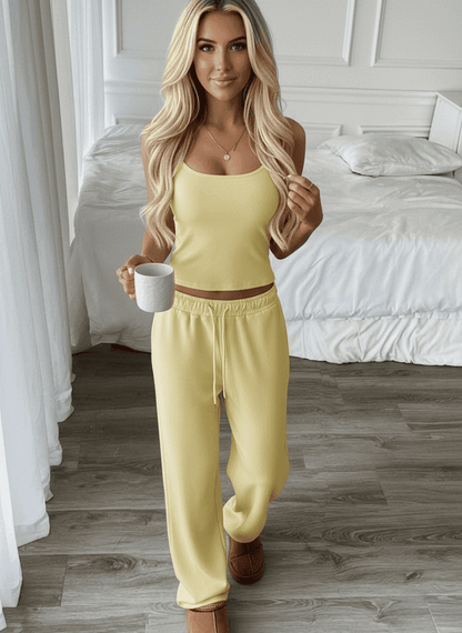 Cami & Wide Leg Pants Set - Soft Lounge Outfit - Fashions Envy